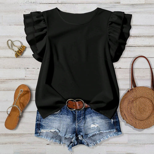 Damen Elegante Bluse mit Rüschendetails Echo Archiv