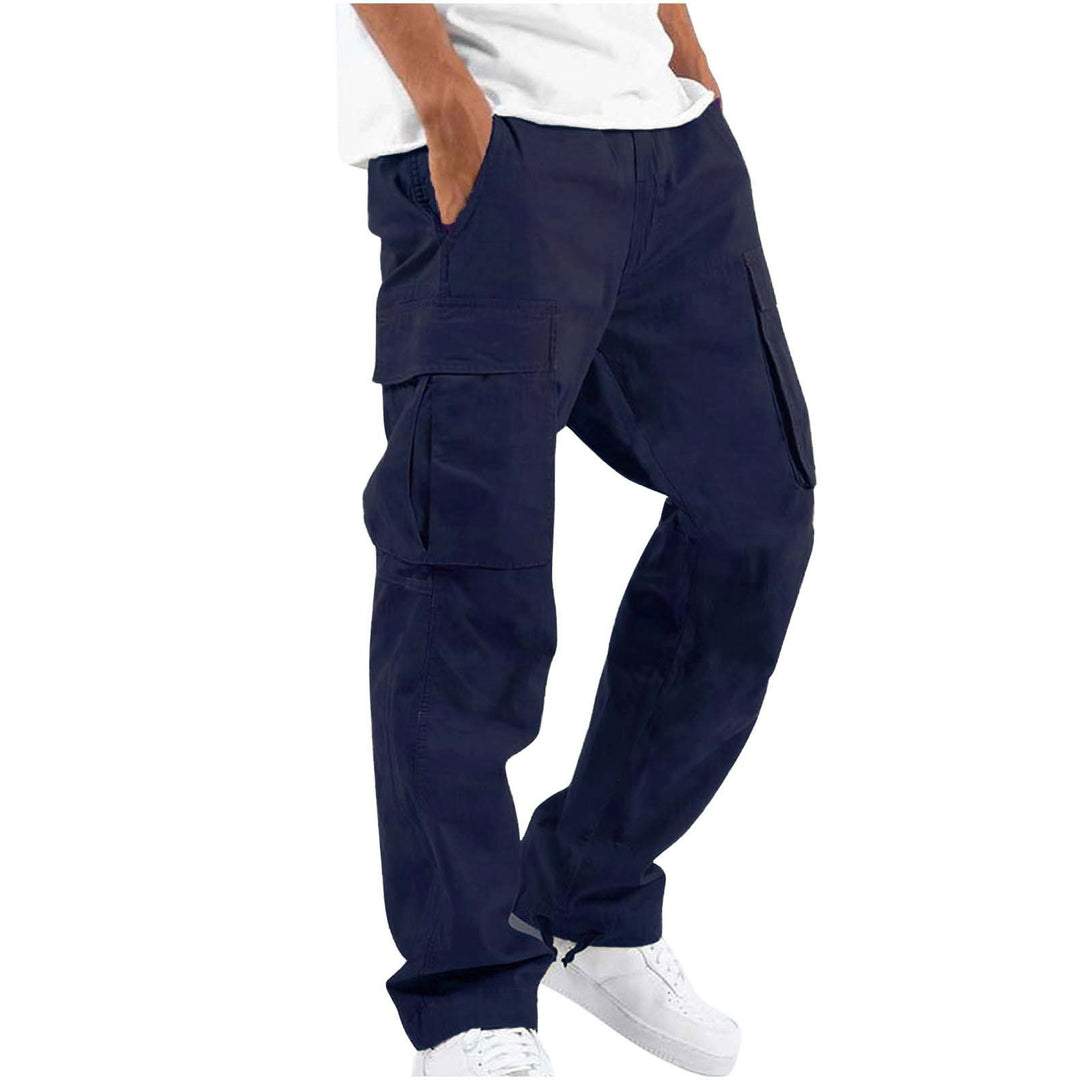 Herren nan lässige Baumwoll Cargo-Hose mit Multi-Taschen und verstellbarem Saum Echo Archiv