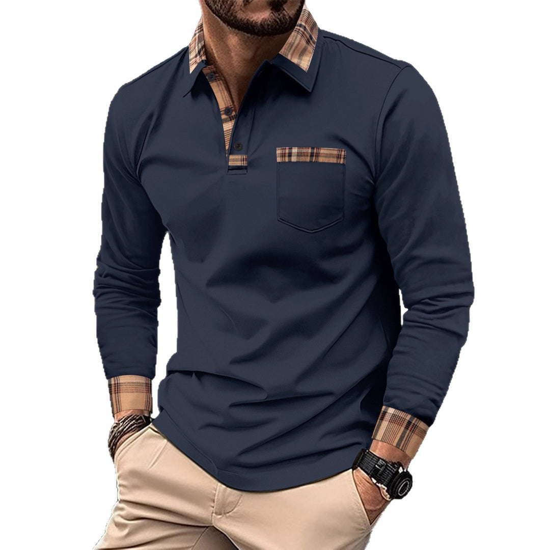 Herren Poloshirt mit Kontrastkragen und modischen Akzenten Echoarchiv