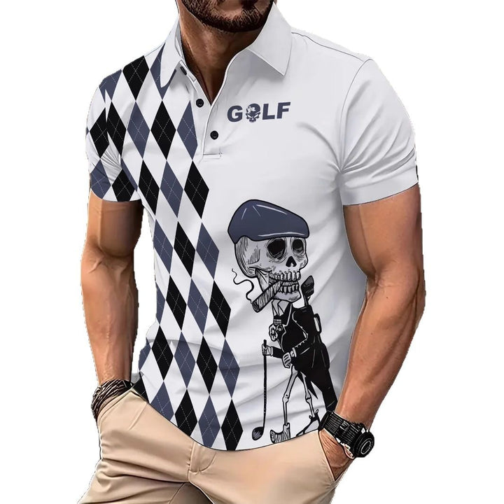 Herren Poloshirt mit einzigartigem Grafikelement und modernem Design Echoarchiv