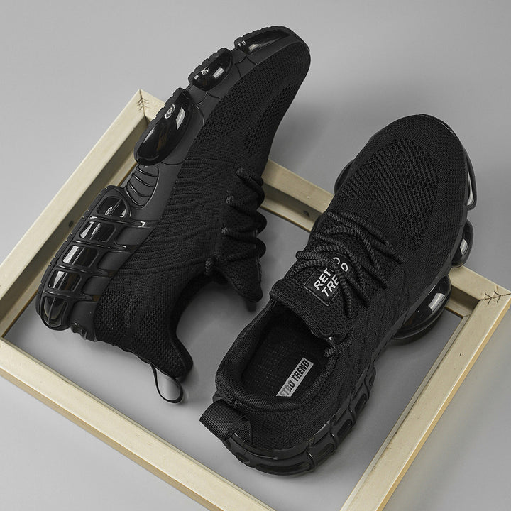 Unisex atmungsaktive Strick-Sneaker mit integrierter Luftkapsel-Dämpfung und flexibler Gummischale – Norré