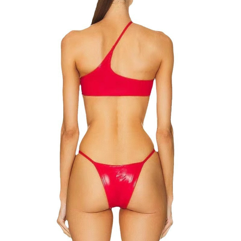 Damen asymmetrischer Bikini mit zartem Schnitt und minimalistischem Design Echo Archiv