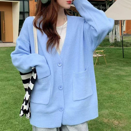 Damen Bequemer Oversized Cardigan Echo Archiv