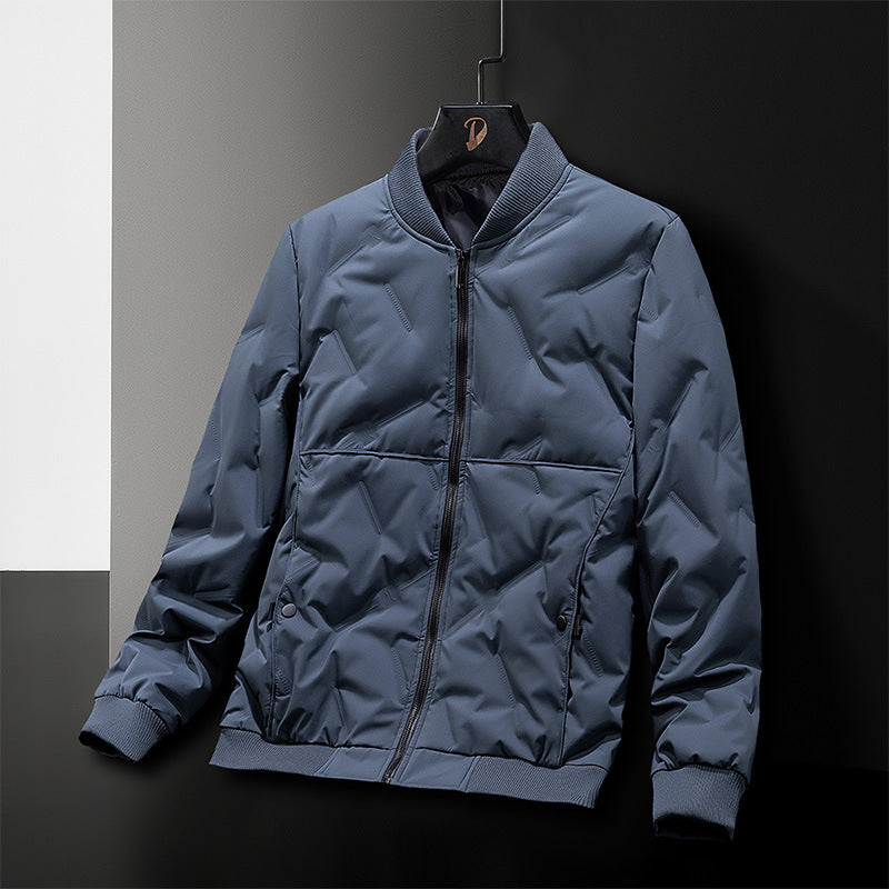 Herren modische Bomberjacke mit wasserabweisendem Material und elastischen Bündchen Echoarchiv