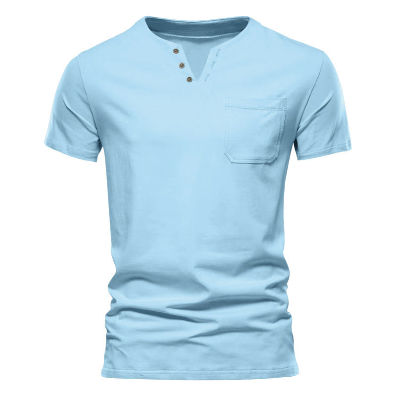 Herren Kurzarmshirt mit Knopfleiste und Brusttasche Echoarchiv