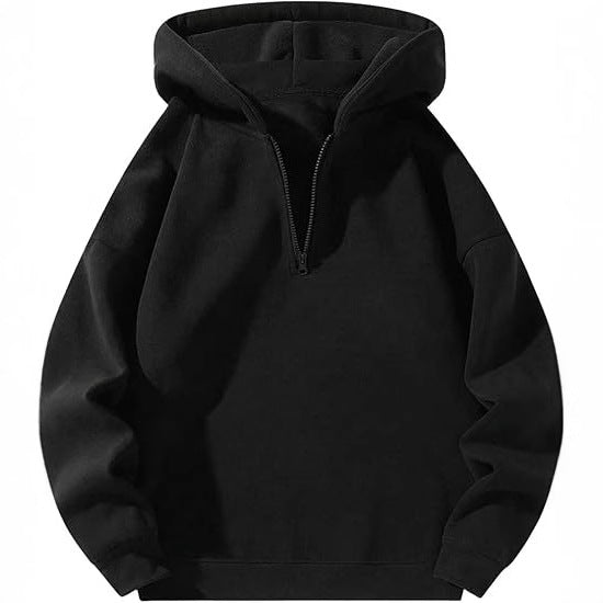 Herren sportlicher Kapuzenpullover mit halbem Reißverschluss Echoarchiv