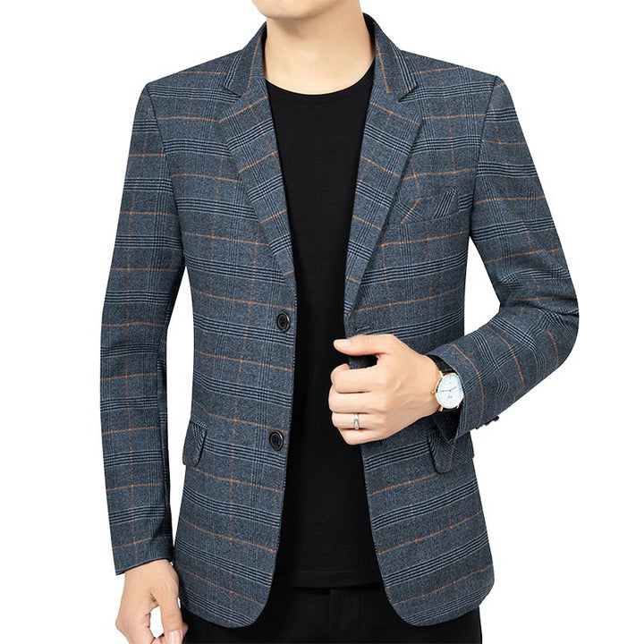 Herren Kariertes Slim-Fit Sakko – Tianoro