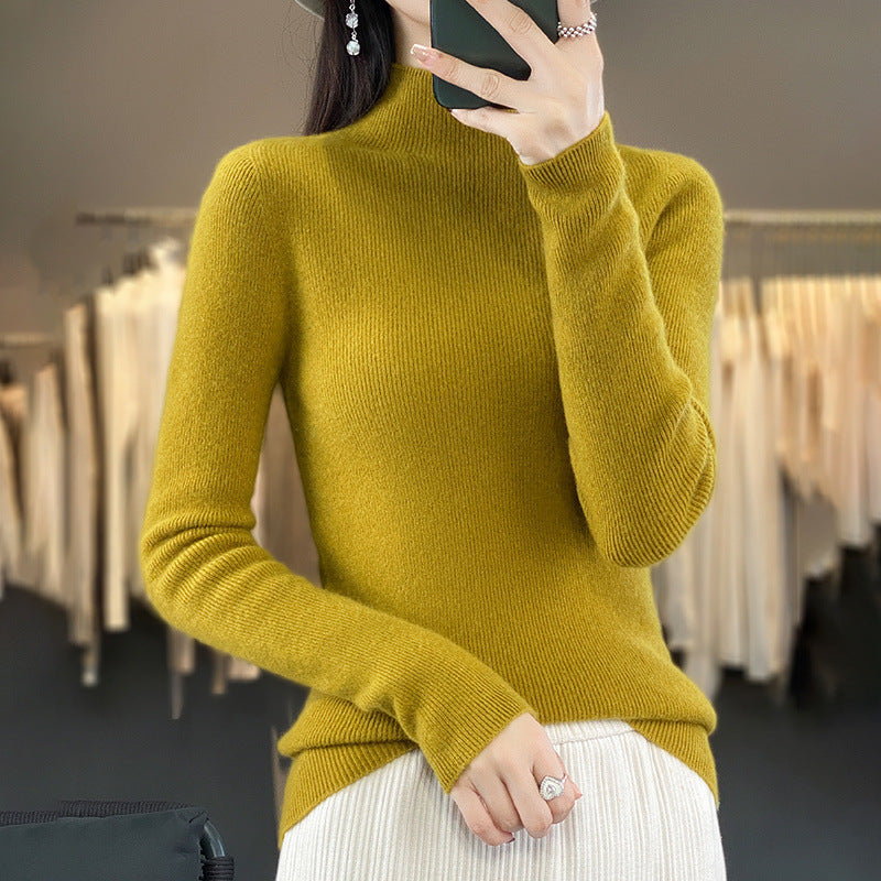 Damen Premium-Feinstrick-Mockneckpullover mit extra langen Ärmelabschlüssen und feiner Rippenstruktur Echoarchiv