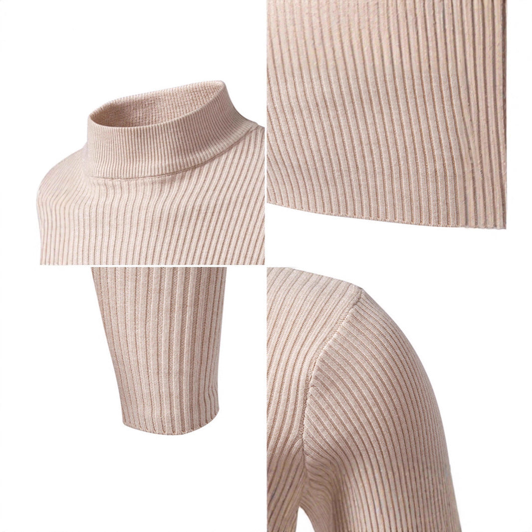 Herren Rollkragenpullover aus strukturiertem Strickmaterial Echoarchiv