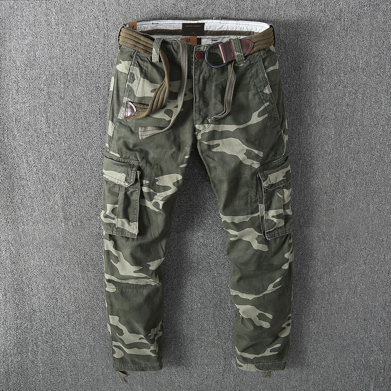 Herren Cargohose mit mehreren Taschen, verstellbaren Beinabschlüssen und Gürtel Echoarchiv