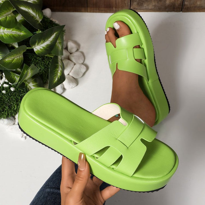 Damen Komfortable Falt-Sandalen mit breitem Riemen und ergonomischer Sohle Echoarchiv