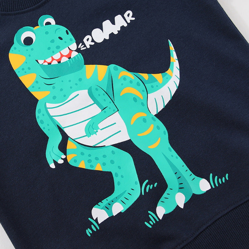 Jungen Sweatshirt mit lustigem Dinosaurier-Motiv Echo Archiv