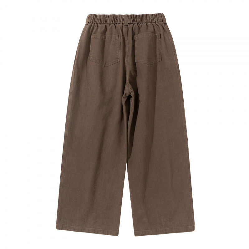 Damen Weite High‑Waist Plissierte Culotte‑Hose mit Kordelzug und Teilungsnähten Echo Archiv