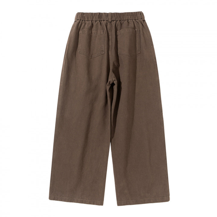 Damen Weite High‑Waist Plissierte Culotte‑Hose mit Kordelzug und Teilungsnähten Echo Archiv