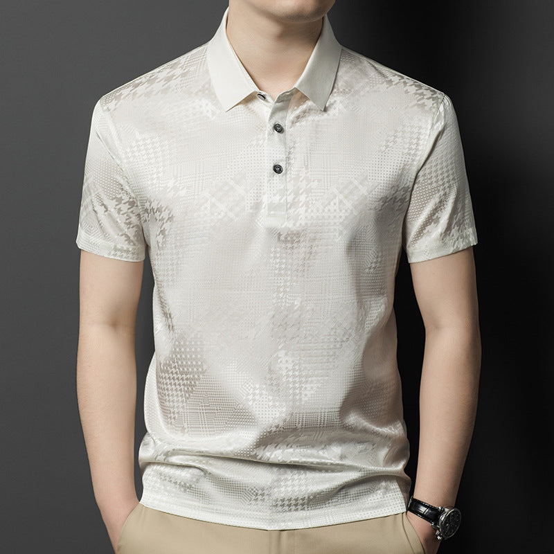 Herren Poloshirt mit strukturiertem Design Echoarchiv