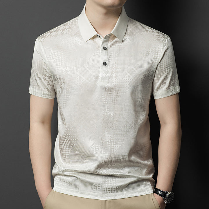 Herren Poloshirt mit strukturiertem Design Echoarchiv