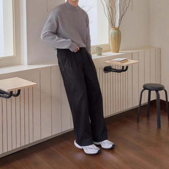 Herren weite Anzughose mit eleganten Falten Echoarchiv