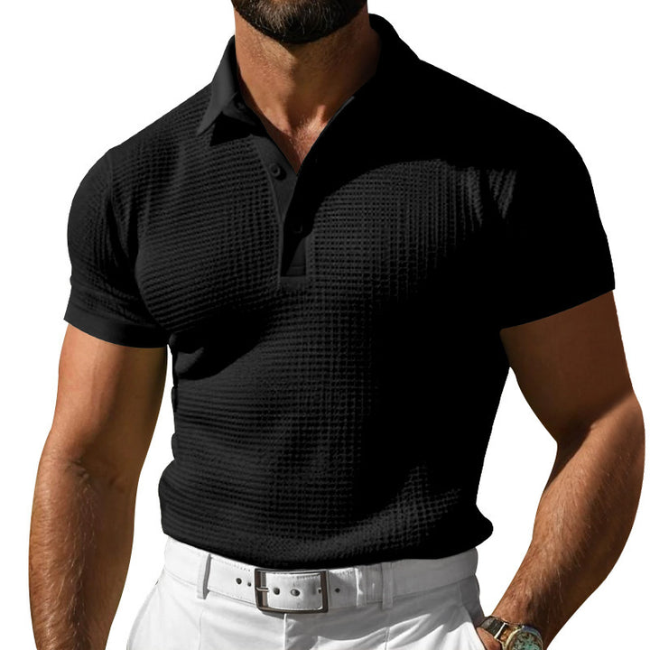 Herren Poloshirt mit strukturierter Oberfläche und atmungsaktiven Eigenschaften Echoarchiv