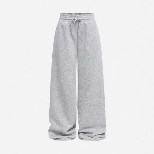 Unisex locker fallende Loungehose mit elastischem Kordelbund, Eingrifftaschen und geradem Bein – Marzano