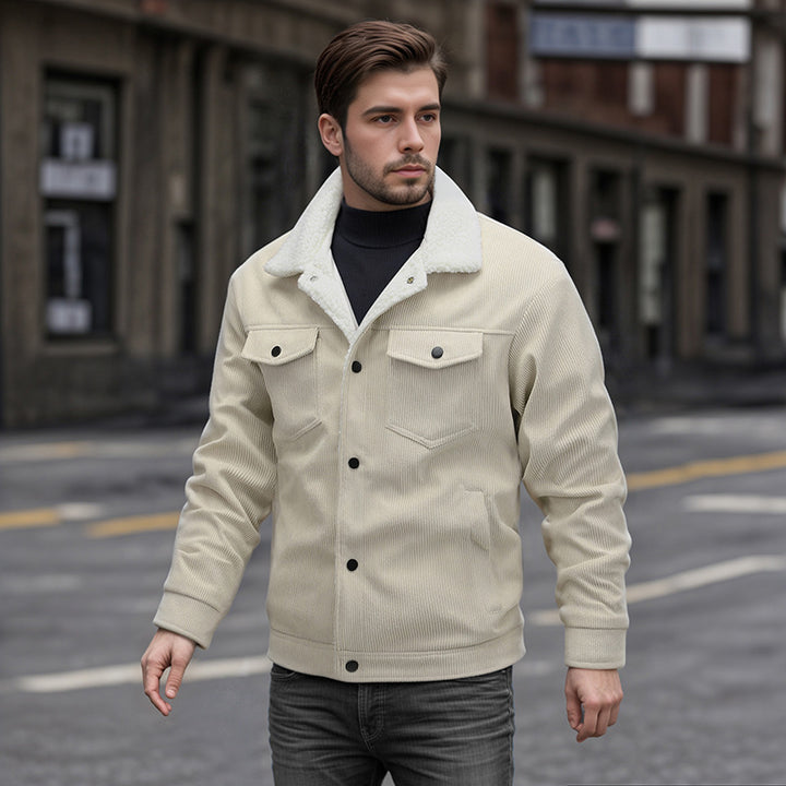 Herren modische Oberjacke mit warmem Innenfutter und praktischen Taschen Echoarchiv