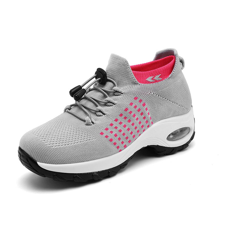 Damen nan leichte atmungsaktive Strick-Sneaker mit Luftkissen und hohem Sockenkragen Echo Archiv