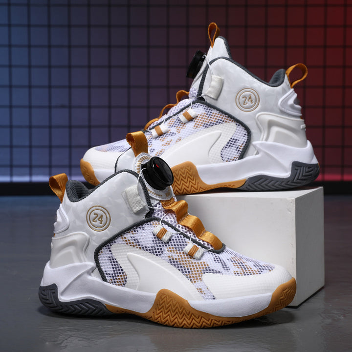 Unisex High-Top Basketball-Sneaker mit Drehverschluss und atmungsaktivem Mesh – Norré