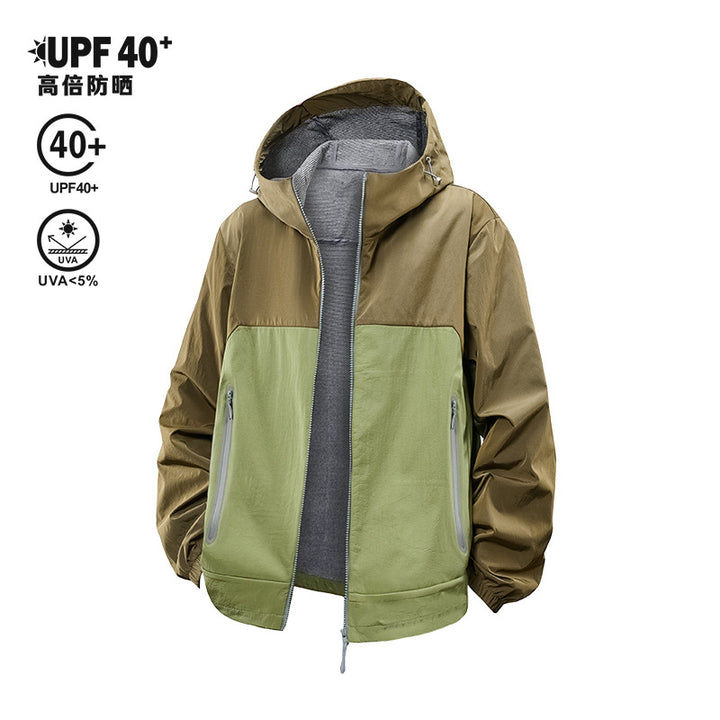 Unisex Leichte Wind- und Fleecegefütterte Kapuzenjacke mit Zwei-Wege-Reißverschluss Echo Archiv