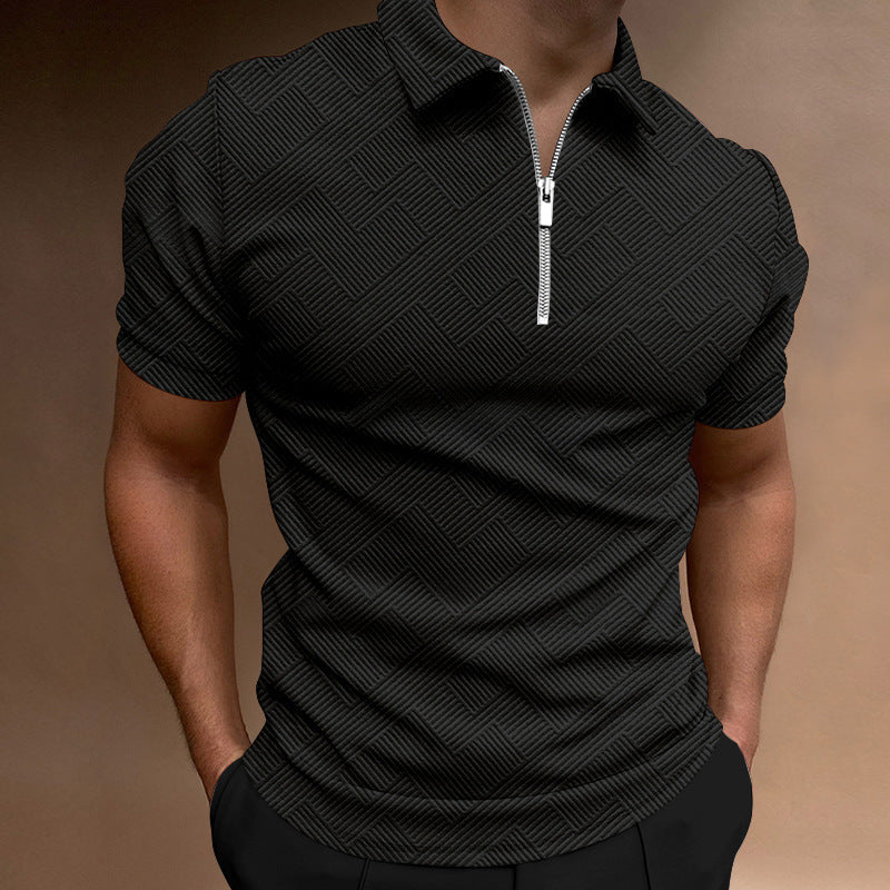 Herren sportliches Polo-Shirt mit Reißverschluss Echoarchiv