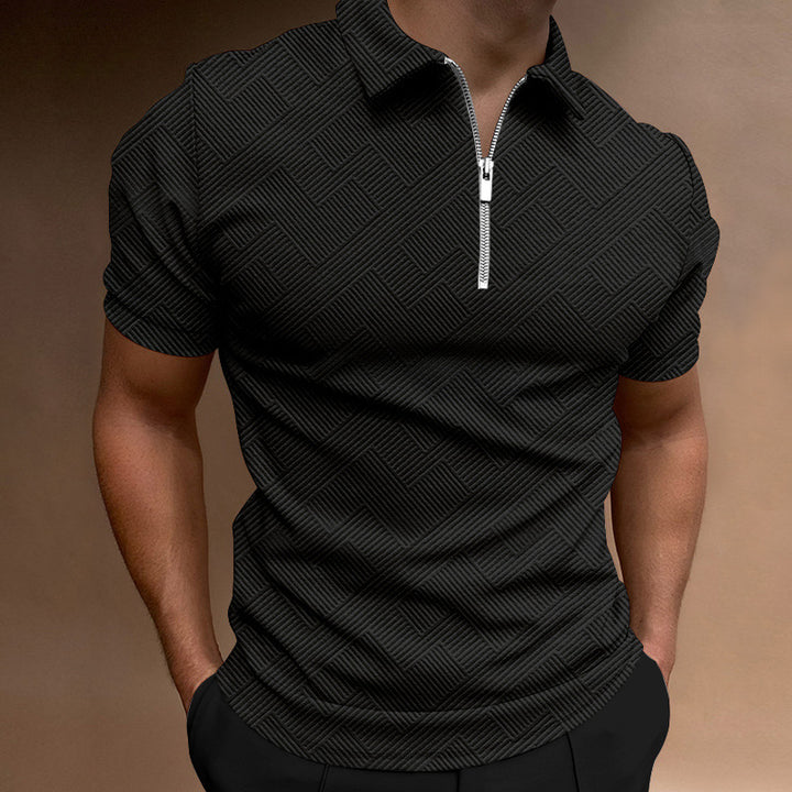 Herren sportliches Polo-Shirt mit Reißverschluss Echoarchiv