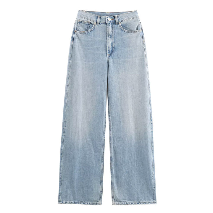 Damen Jeans mit hohem Bund und weitem Bein Echoarchiv
