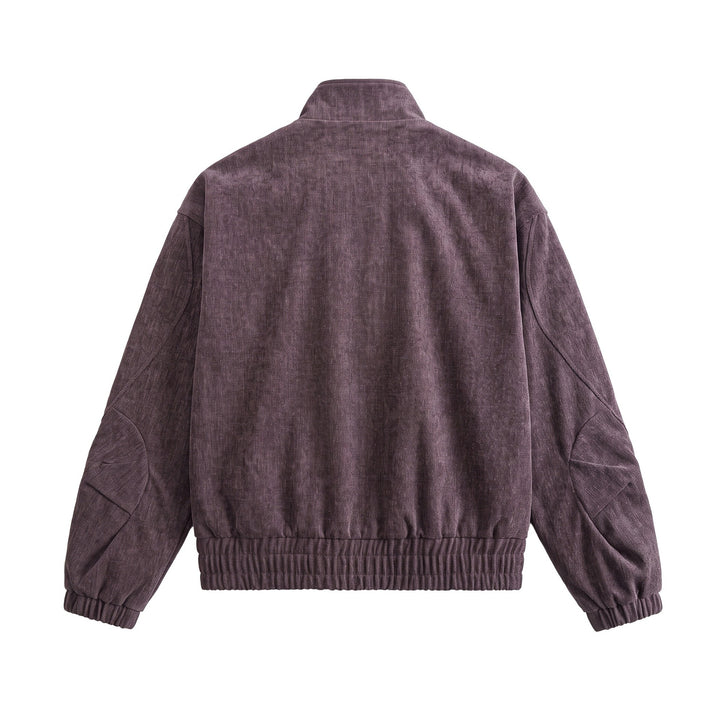 Unisex Boxy‑Bomberjacke aus strukturiertem Denim‑Optik mit hohem Stehkragen Echoarchiv