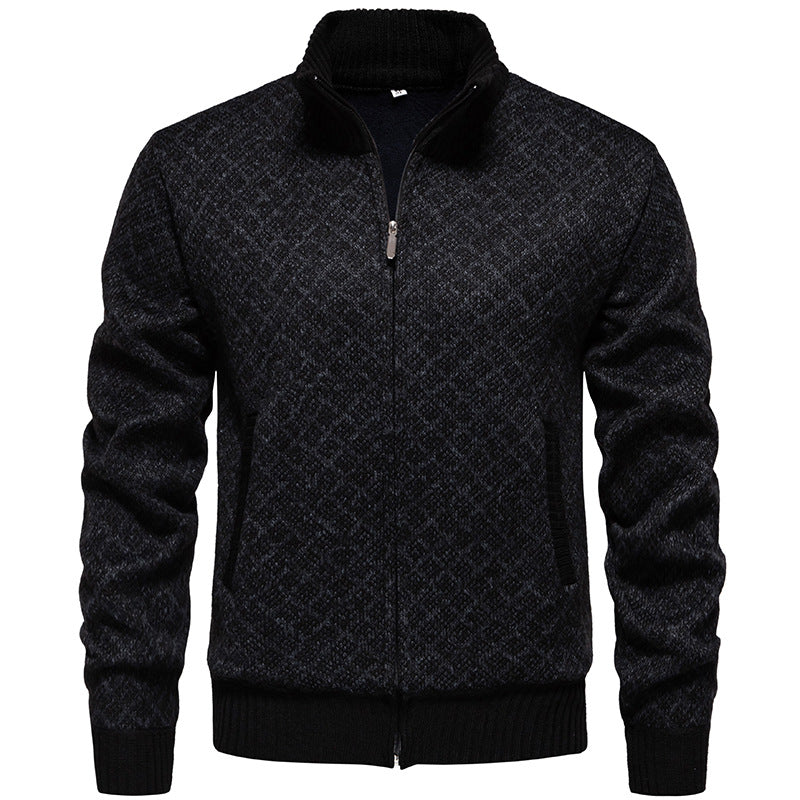Herren sportliche Strickjacke mit modernem Muster Echoarchiv