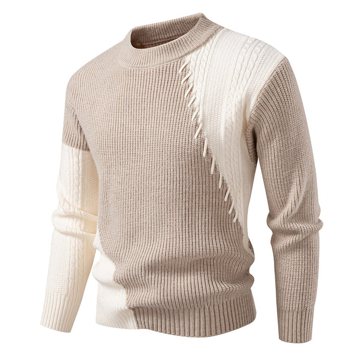 Herren modischer Strickpullover mit einzigartigem Kabeldesign Echoarchiv