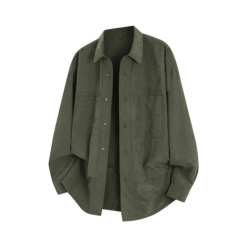 Herren lässige Overshirt-Jacke mit praktischen Brusttaschen Echoarchiv