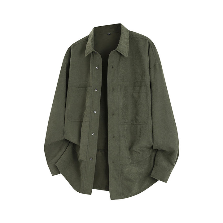Herren lässige Overshirt-Jacke mit praktischen Brusttaschen Echoarchiv