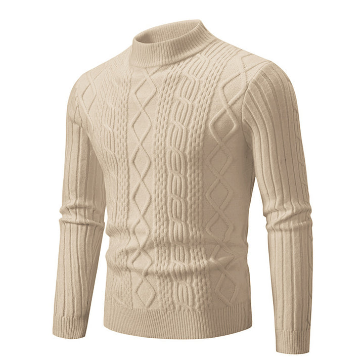 Herren Grobstrukturierter Rollkragenpullover Echoarchiv