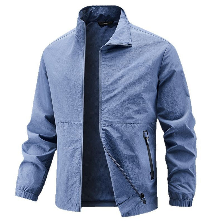 Herren Leichte technische Übergangsjacke mit Stehkragen atmungsaktivem Mesh-Futter und wasserabweisenden Reißverschlusstaschen Echo Archiv