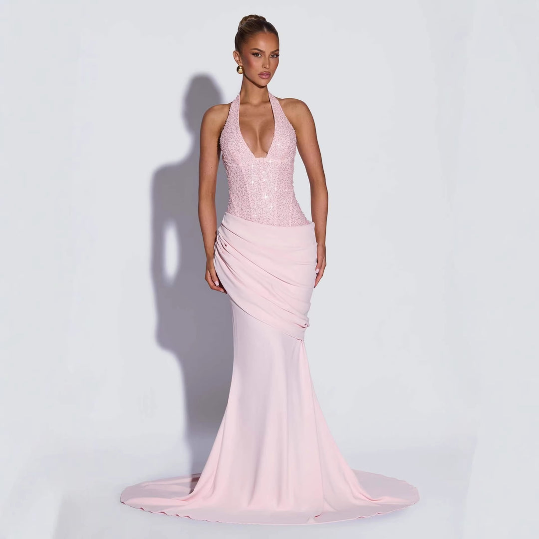 Damen Glänzendes Abendkleid mit figurbetontem Schnitt und schimmernden Pailletten Echo Archiv