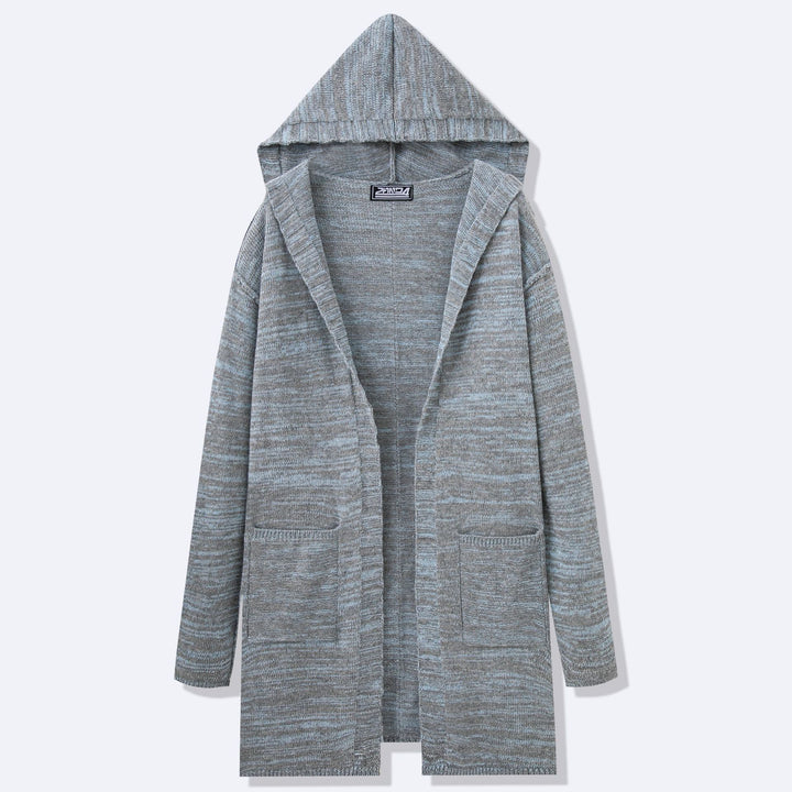 Herren Langer Strickmantel mit modernem Design und lässigen Details Echoarchiv