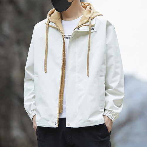 Herren Leichte Regenjacke mit verstellbarem Kapuzenkragen – Taviero
