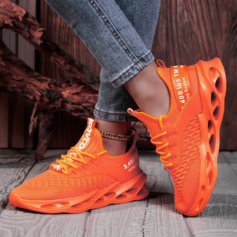 Damen Luftkissen-Sneaker mit transparenter Luftsohle und gestricktem Oberschuh Echoarchiv