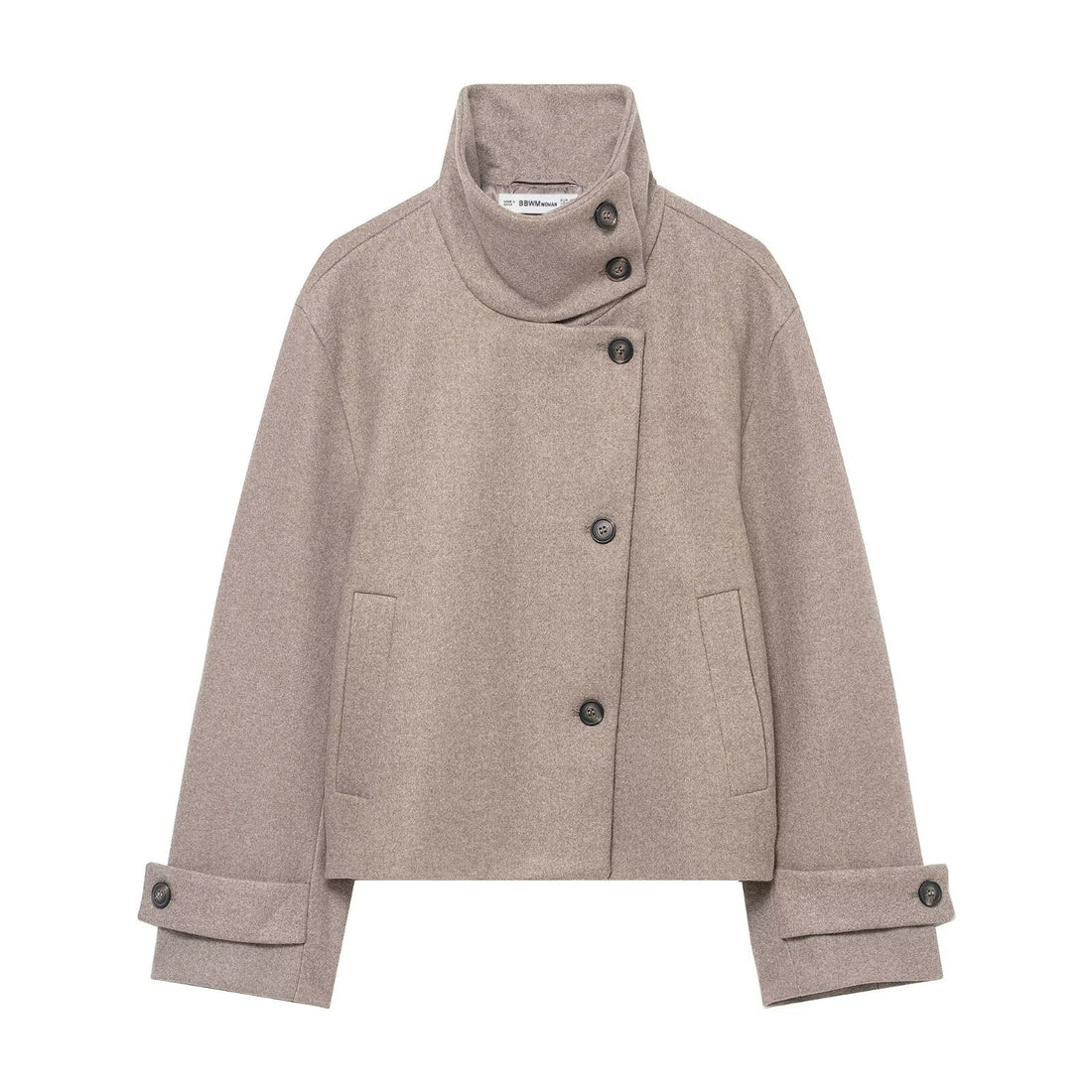 Damen Kurzjacke aus Wollmix mit hohem Stehkragen Echo Archiv