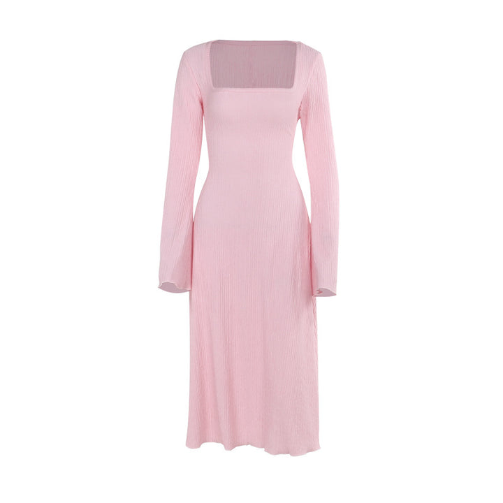 Damen elegantes Maxikleid mit tiefem V-Ausschnitt und schwingendem Rock Echo Archiv