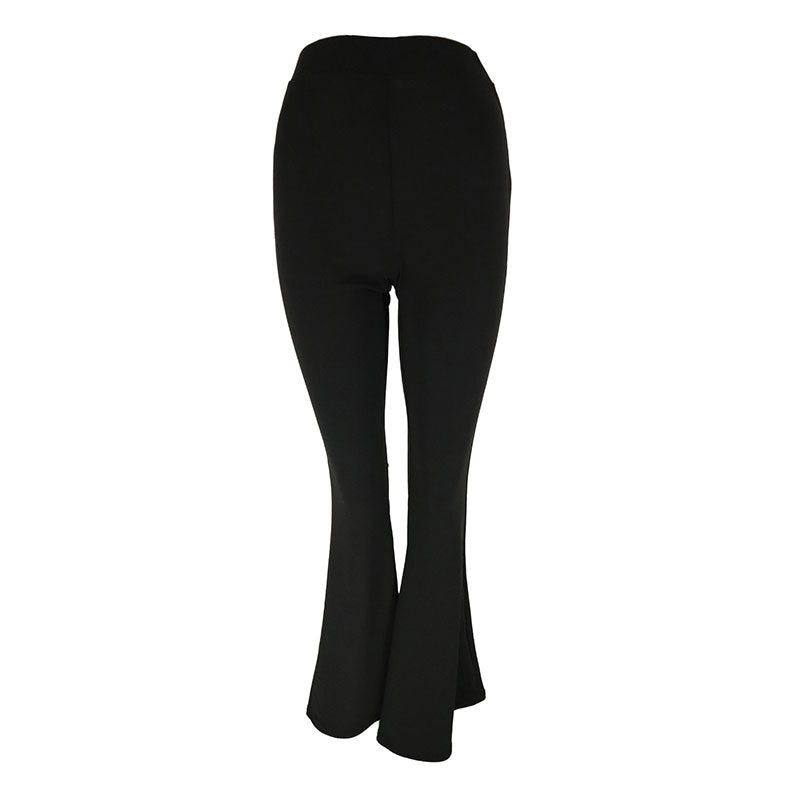 Damen flared Fitnesshose mit hochgezogenem Bund und bequemer Passform Echo Archiv