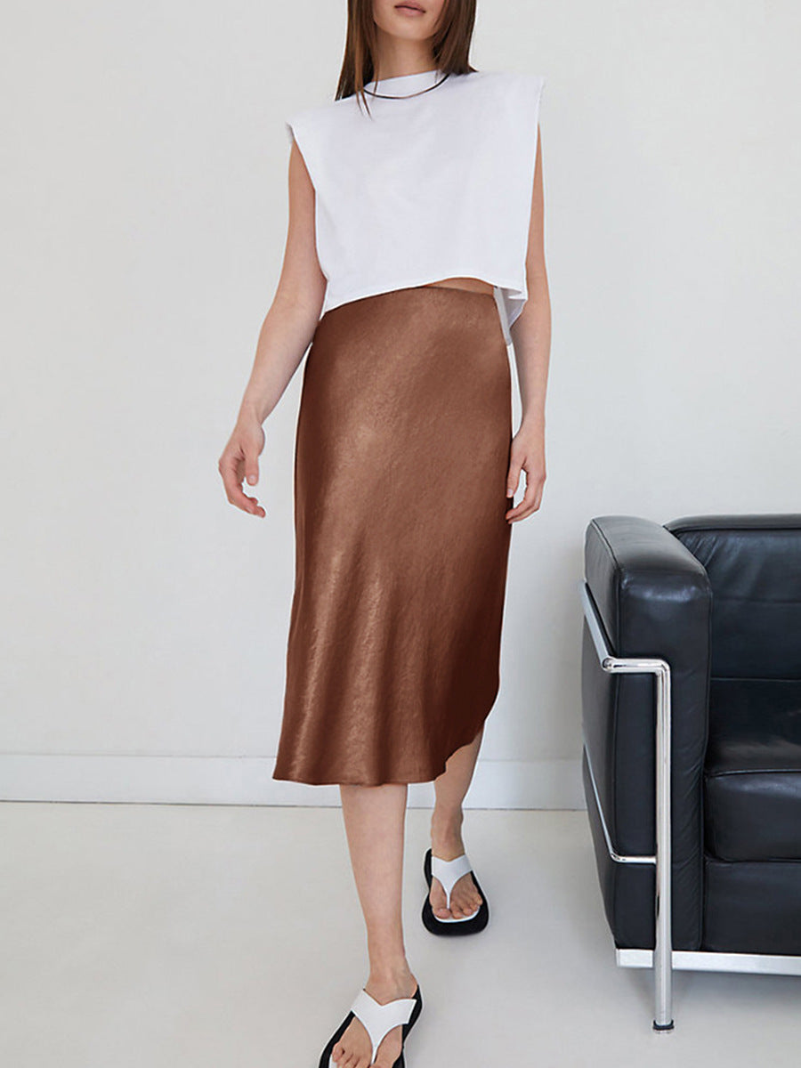 Damen Elegante und fließende Midibluse Echoarchiv