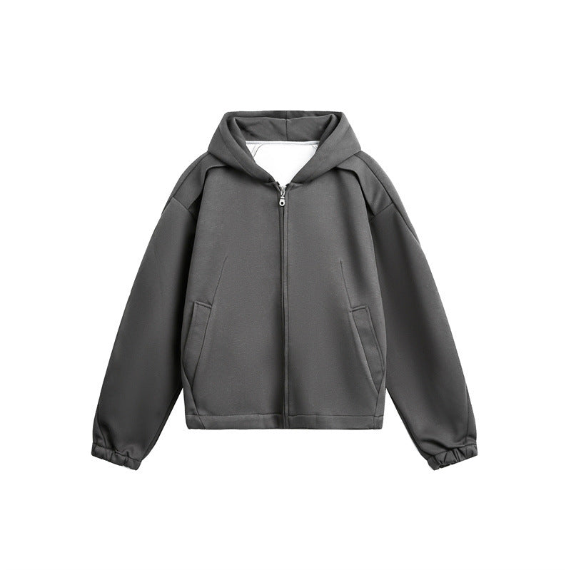 Unisex Leicht wattierte Kapuzen-Zipjacke im kastigen Boxy‑Cut Echoarchiv