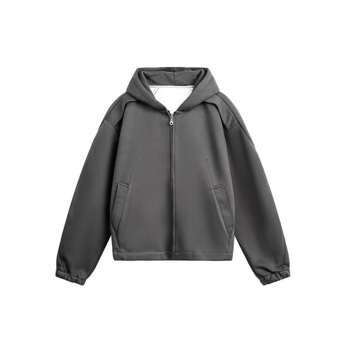 Unisex Leicht wattierte Kapuzen-Zipjacke im kastigen Boxy‑Cut Echoarchiv
