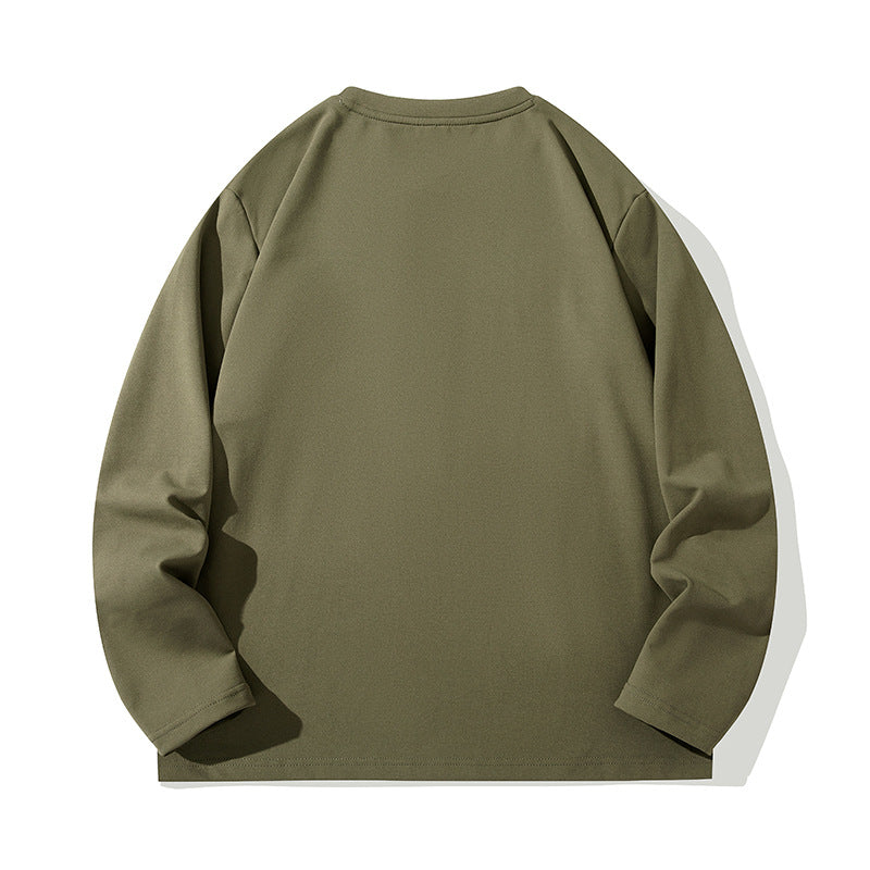 Unisex Oversize Langarm‑Sweatshirt mit Brustreißverschlusstasche und Rundhalsausschnitt Echoarchiv