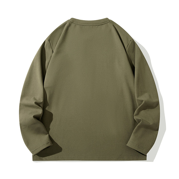Unisex Oversize Langarm‑Sweatshirt mit Brustreißverschlusstasche und Rundhalsausschnitt Echoarchiv