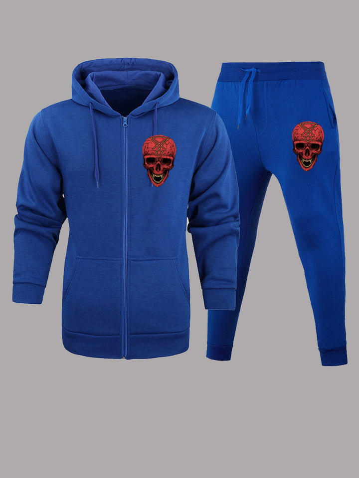 Herren Sportanzug mit detailreichem Totenkopf-Design Echoarchiv